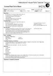 English worksheet: Lesson Plan - Furniture and Prepositions