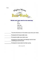 English Worksheet: mouse22
