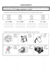 English worksheet: Vowel diagraph ou