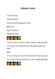 Halloween rhymes