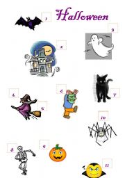 English worksheet: Halloween