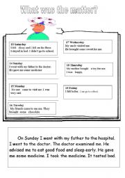 English worksheet: ill