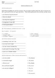 English Worksheet: Simple Present: Verb to be 