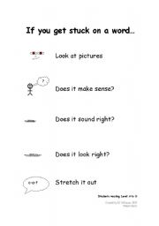 English Worksheet: If You Get Stuck on a Word
