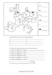 English Worksheet: Weather