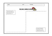 English Worksheet: The incy wincy spider