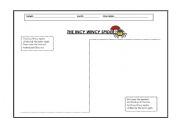 English worksheet: The incy wincy spider