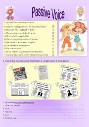PASSIVE VOICE - 3 pages of activities on passive voice.