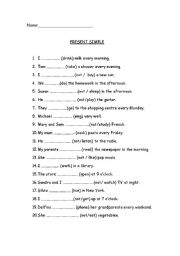 English Worksheet: Present Simple