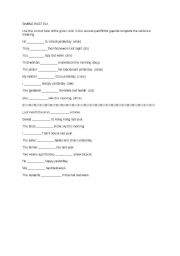 English Worksheet: Gap filling