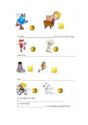 English Worksheet: gerund