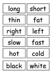 English Worksheet: Opposites!