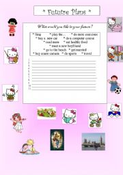 English Worksheet: Future plans