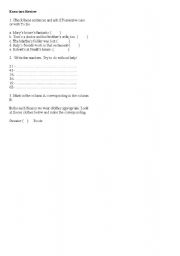 English worksheet: Possessive Case