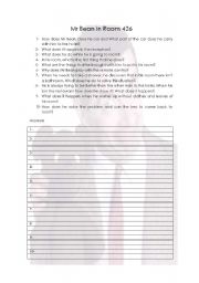 English Worksheet: Mr Bean in: Romm 426