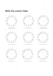 English worksheet: Learning time