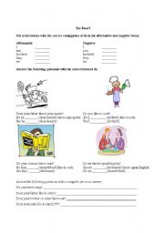 English worksheet: Do/Dont