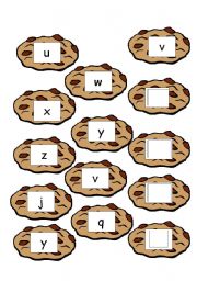English Worksheet: Cookie Monster letter game