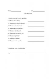 English Worksheet: Compound Words