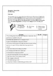 English Worksheet: Job Enquiries: Polite vs Impolite questions