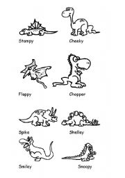 English Worksheet: Describing Dinosaurs 