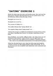 English worksheet: Dating