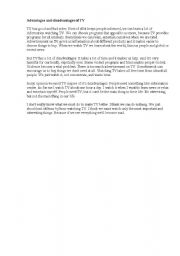 English Worksheet: TV