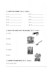 English worksheet: 2nd grades weekend worksheet