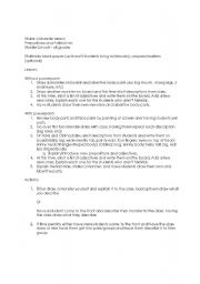 English Worksheet: Make a Monster Lesson Plan - Adjectives and Prepositions