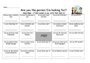 English worksheet: Introductions Bingo