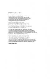 English Worksheet: I Fall For You Over and Over