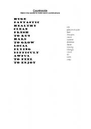 English Worksheet: COUNTRUSIDE