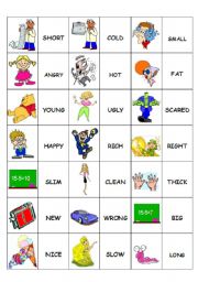 English Worksheet: Domino Adjectives 2/2