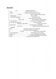 English Worksheet: HAVE TO
