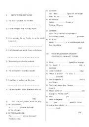 English worksheet: exam