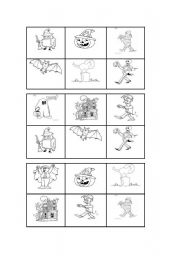 English Worksheet: HALLOWEEN BINGO CARDS