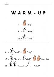 English worksheet: Warm-up numbers