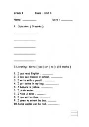 English worksheet: revision