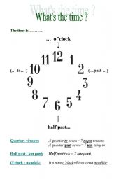 English worksheet: Time in english-for greek teachers