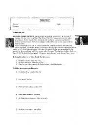 English Worksheet: easy test on past simple in the negative, interrogative and affirmative form