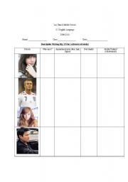 English Worksheet: descriptionof people
