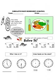 English worksheet: Cumulative review