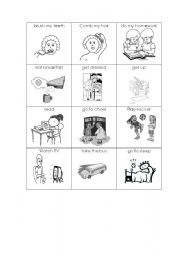 English worksheet: Daily activities