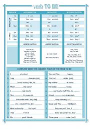 English Worksheet: Verb TO BE