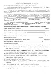 English Worksheet: revision materials about grammar