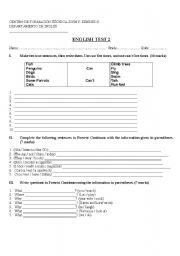 English worksheet: Can quiz
