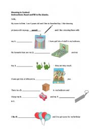 English worksheet: Vocabulary in Context