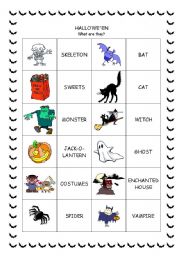 English Worksheet: HALOWEEN