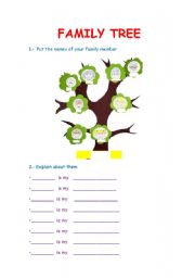 English worksheet: FAMILY