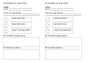 English worksheet: My opinion of the story